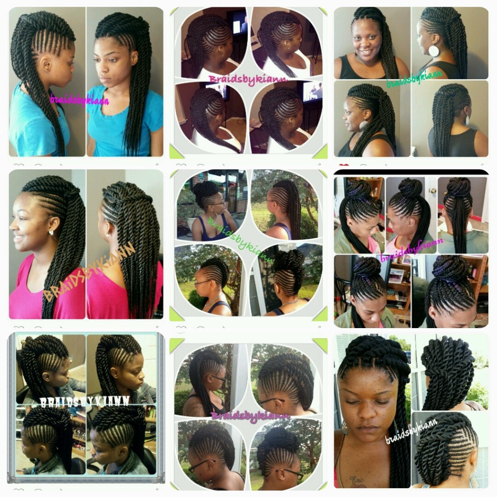 Senegalese Twist Mohawk Styles Kinky Twist Ghana Cornrows Braids